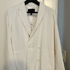 Banana Republic White Double Breasted Blazer